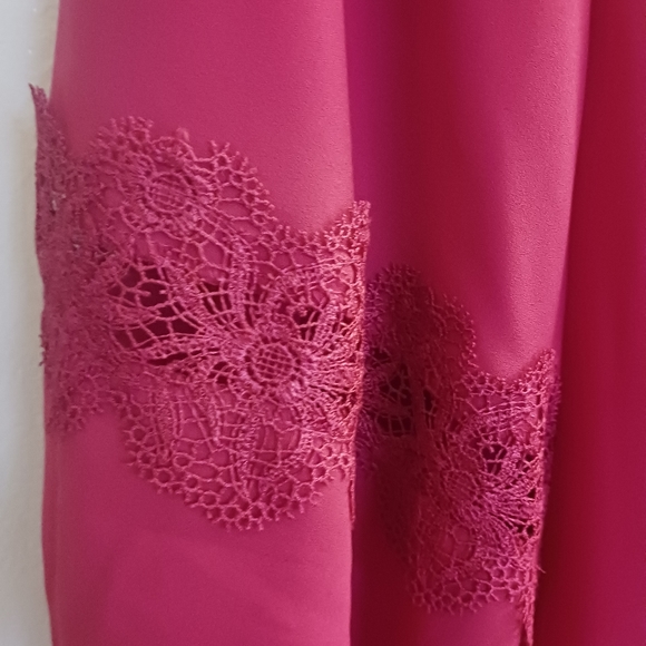 Cato • Women's Magenta Pink High-Low Puff Sleeve Tunic Top - Picture 5 of 14